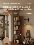 360° Rotating Bookshelf: Compact Space-Saving Storage Tower, Mobile Spinning Bookcase for Small Apartments