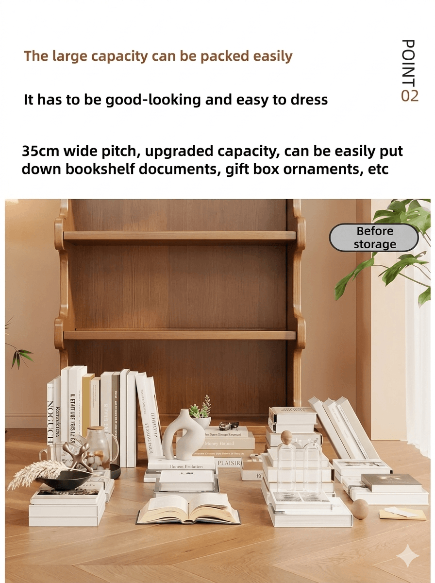 Integrated Wall Bookcase & Display Cabinet - Sleek Multi-Tier Home Storage Solution, Minimalist Floor-Standing Locker for Modern Living Rooms