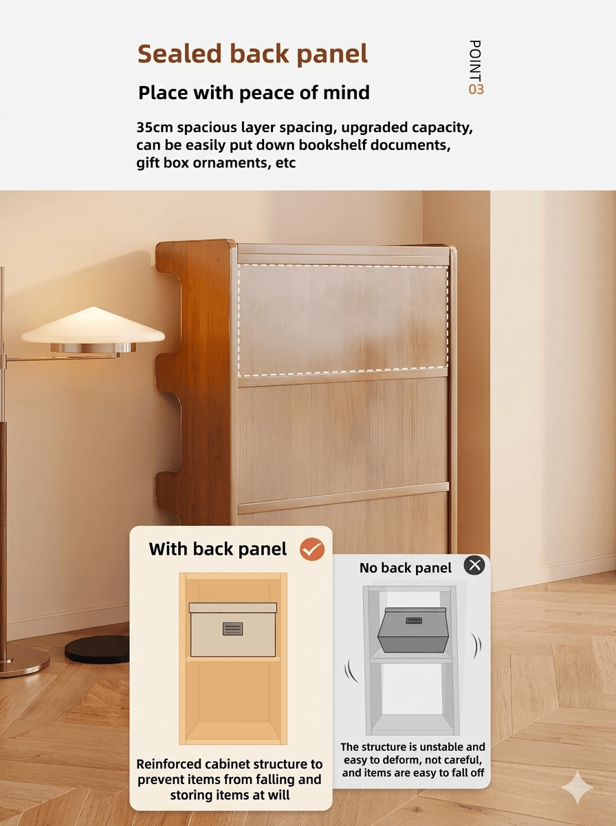 Integrated Wall Bookcase & Display Cabinet - Sleek Multi-Tier Home Storage Solution, Minimalist Floor-Standing Locker for Modern Living Rooms