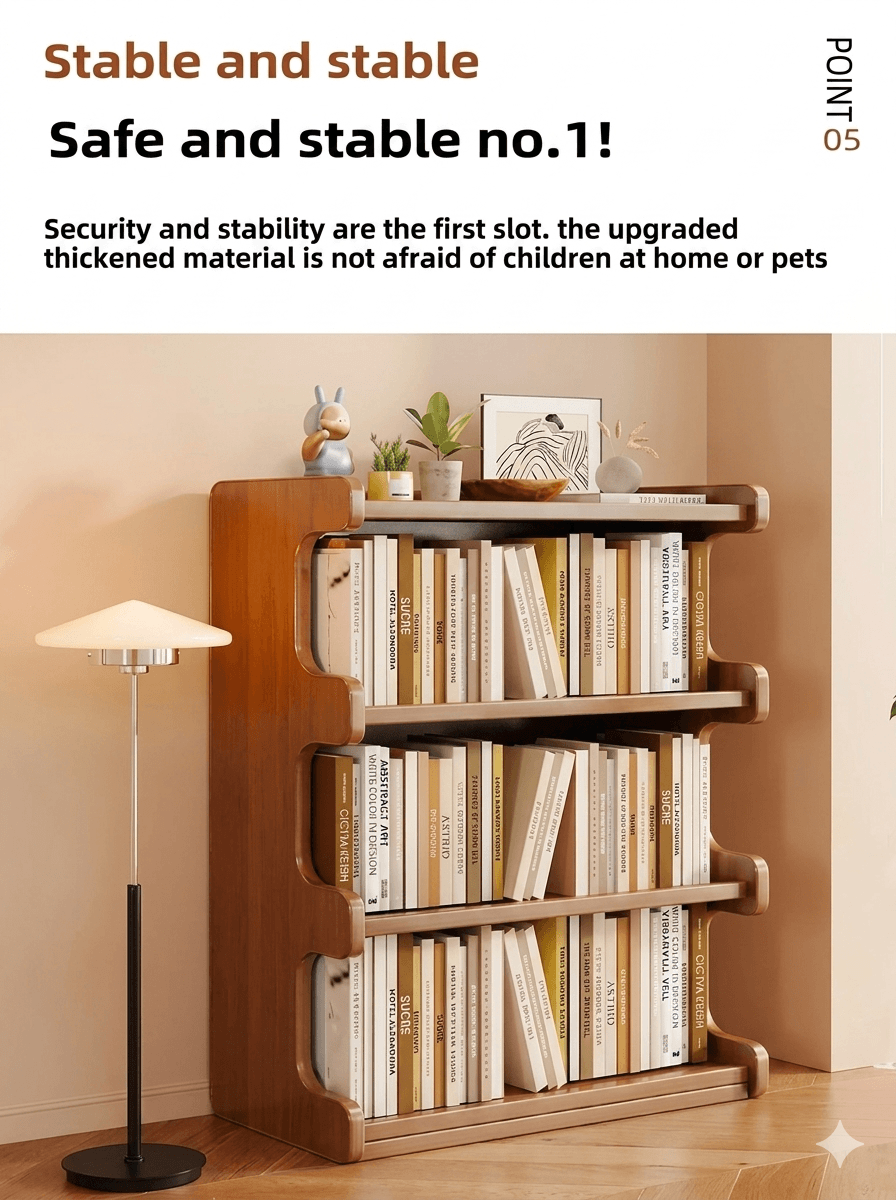 Integrated Wall Bookcase & Display Cabinet - Sleek Multi-Tier Home Storage Solution, Minimalist Floor-Standing Locker for Modern Living Rooms