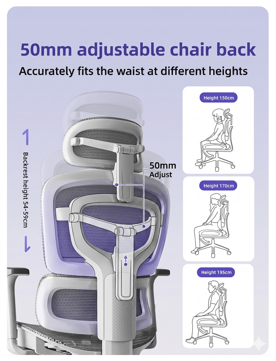 Ergonomic Reclining Computer Chair - Modern Height-Adjustable Office Seat with Breathable Backrest, Versatile Home E-Sports Chair for Work and Play