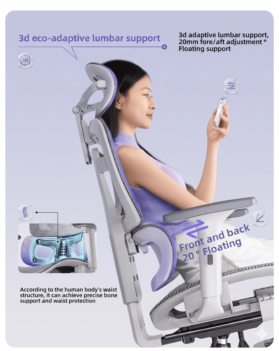 Ergonomic Reclining Computer Chair - Modern Height-Adjustable Office Seat with Breathable Backrest, Versatile Home E-Sports Chair for Work and Play
