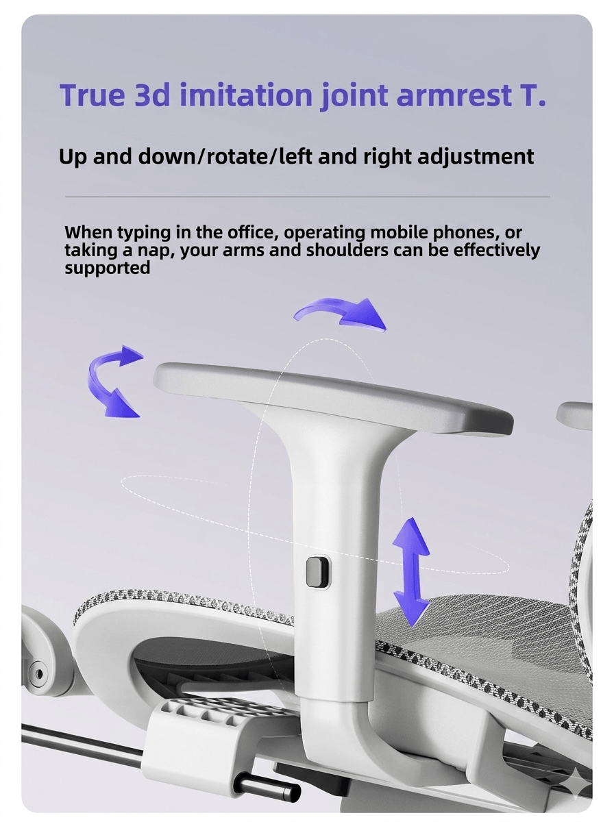 Ergonomic Reclining Computer Chair - Modern Height-Adjustable Office Seat with Breathable Backrest, Versatile Home E-Sports Chair for Work and Play