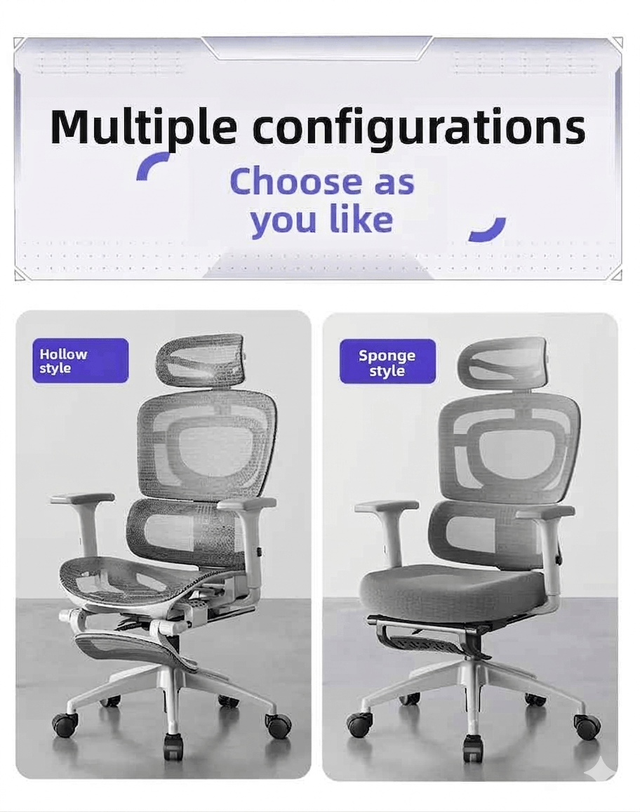 Ergonomic Reclining Computer Chair - Modern Height-Adjustable Office Seat with Breathable Backrest, Versatile Home E-Sports Chair for Work and Play