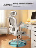 Modern Ergonomic Office Chair with Reclining Backrest & Footrest – Pro E-Sports Gaming Chair, Adjustable Lumbar Support Computer Chair for Home Office