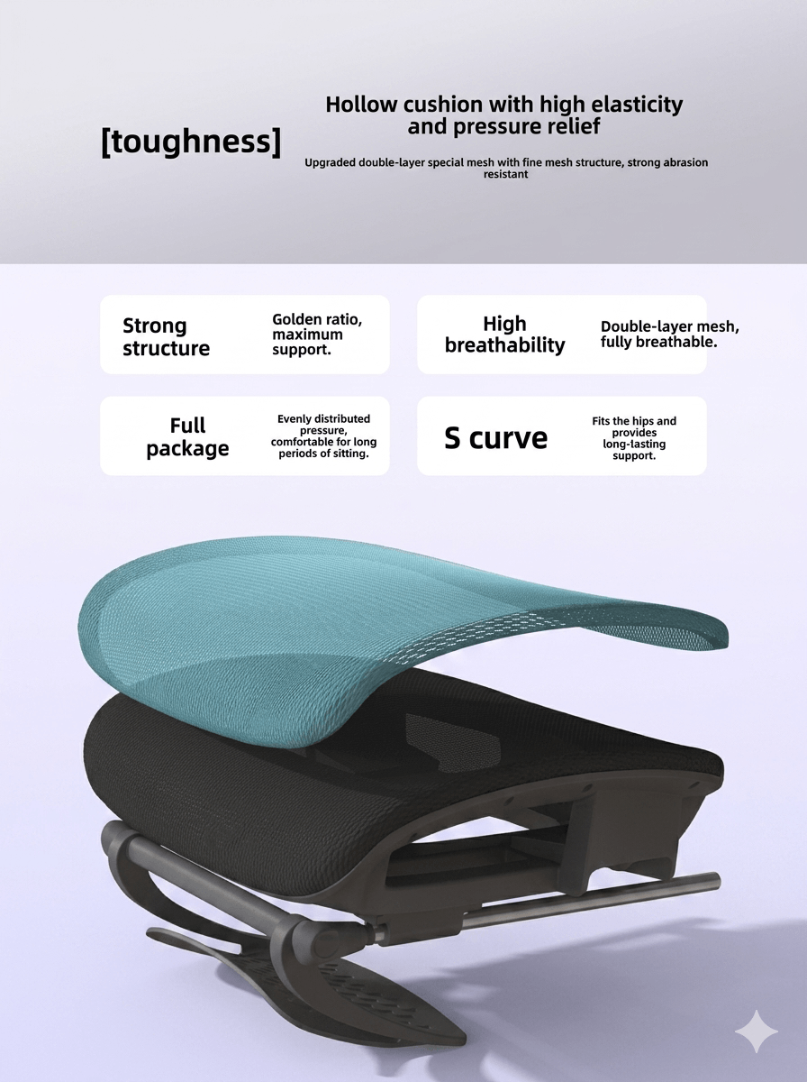 Modern Ergonomic Office Chair with Reclining Backrest & Footrest – Pro E-Sports Gaming Chair, Adjustable Lumbar Support Computer Chair for Home Office