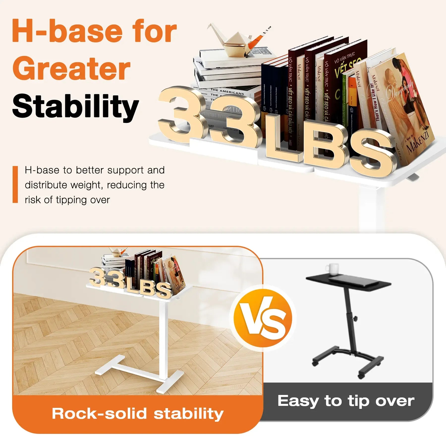 【Deals For You】Overbed Bedside Table Adjustable with Wheels, Mobile Standing Stand Up Rolling Laptop PC Desks with Tilting Top Height Tray Side Computer Workstation