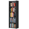 Segawe Modern Aesthetic 5-Tier Narrow Indoor Bookshelf - Home Furniture, Home Storage Organizer, House Decor Room Accessories Shelves (15.8"x9.5"x52"),summerwins