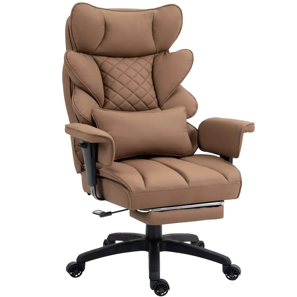 Summervibes Dowinx Ergonomic Office Chair - Big & Tall Executive Desk Chair with Pocket Spring Lumbar Support, High-Back Adjustable Gaming Chair, Removable Footrest & 3D Armrests