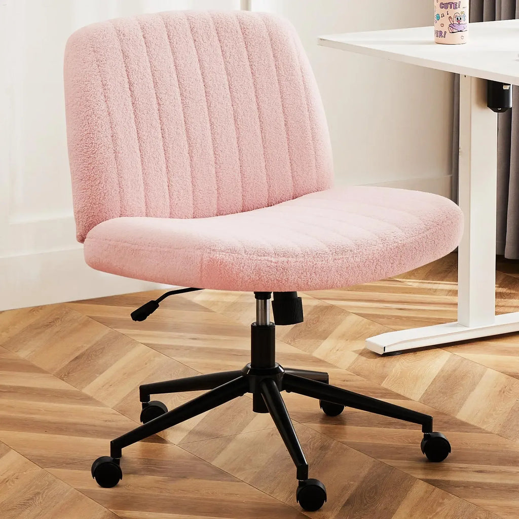 【Deals for you】Height Adjustable Criss Cross Chair Office Wide Swivel Home Office Desk Chairs Reading Chair