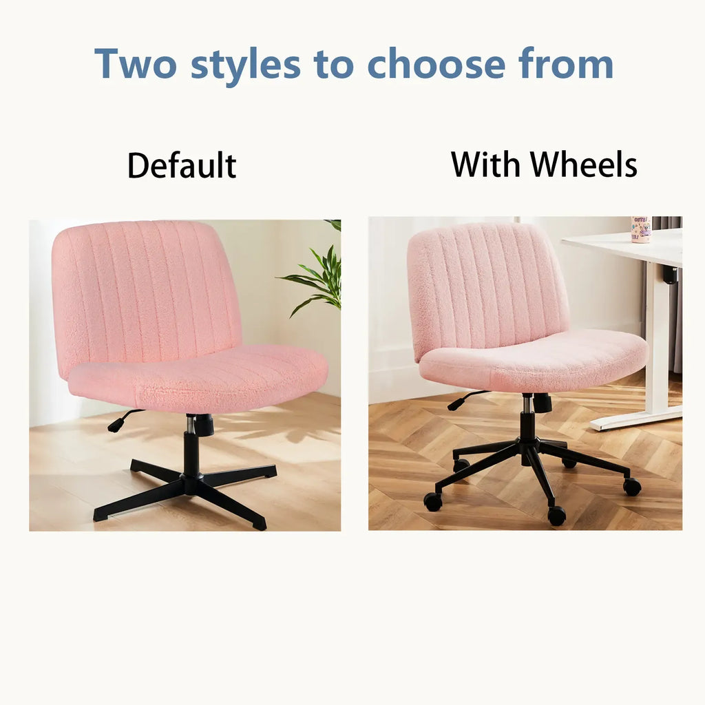 【Deals for you】Height Adjustable Criss Cross Chair Office Wide Swivel Home Office Desk Chairs Reading Chair