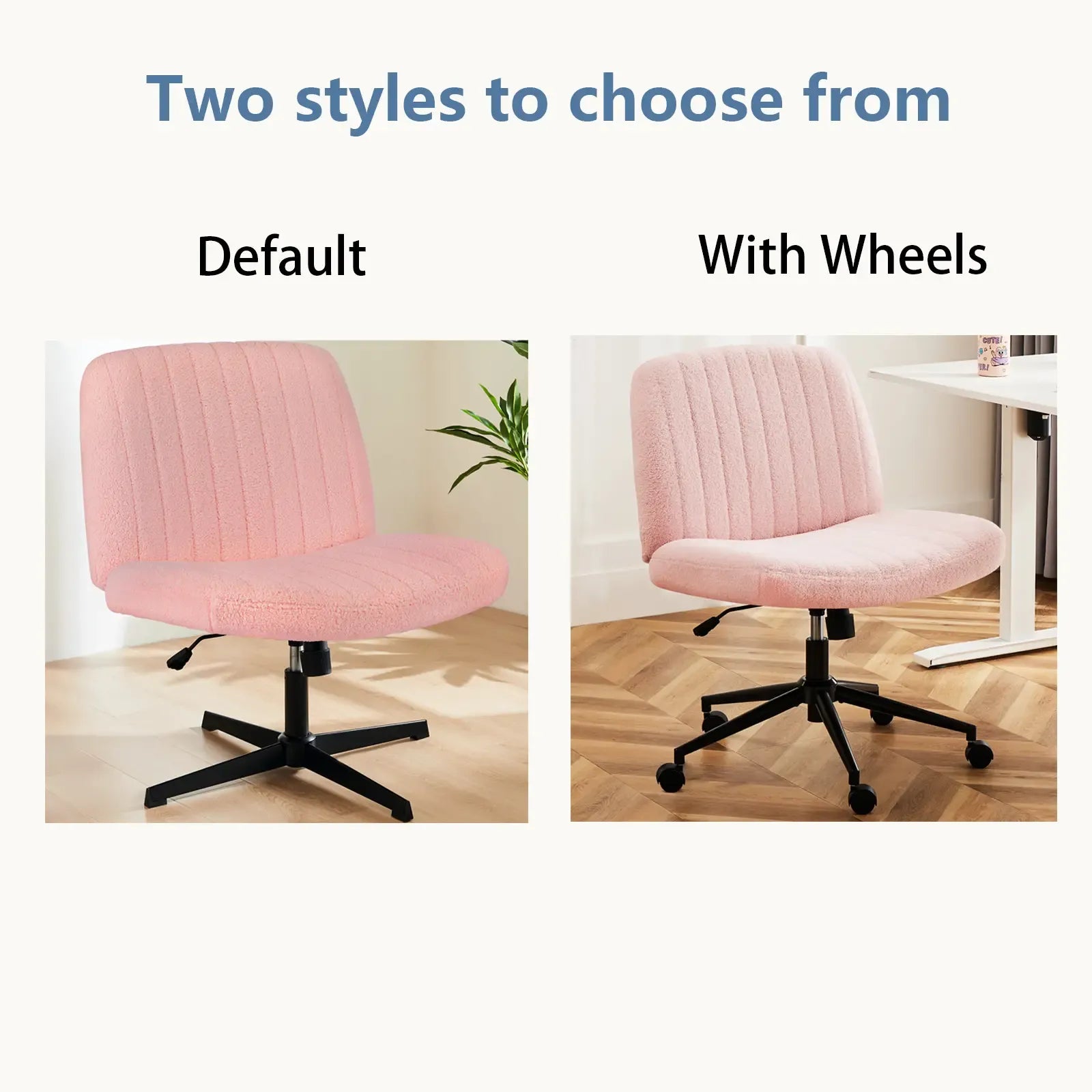 【Deals for you】Height Adjustable Criss Cross Chair Office Wide Swivel Home Office Desk Chairs Reading Chair