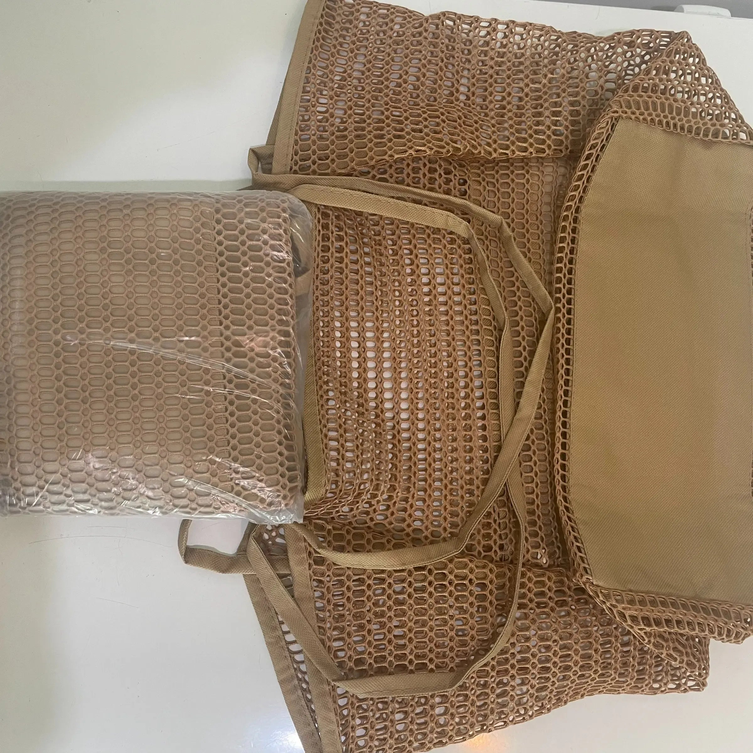 Large Capacity Beach Bag, 1 Count Outdoor Mesh Bag, Folding Mesh Shoulder Bag, Storage Bag for Home & Outdoor, Beach Tote