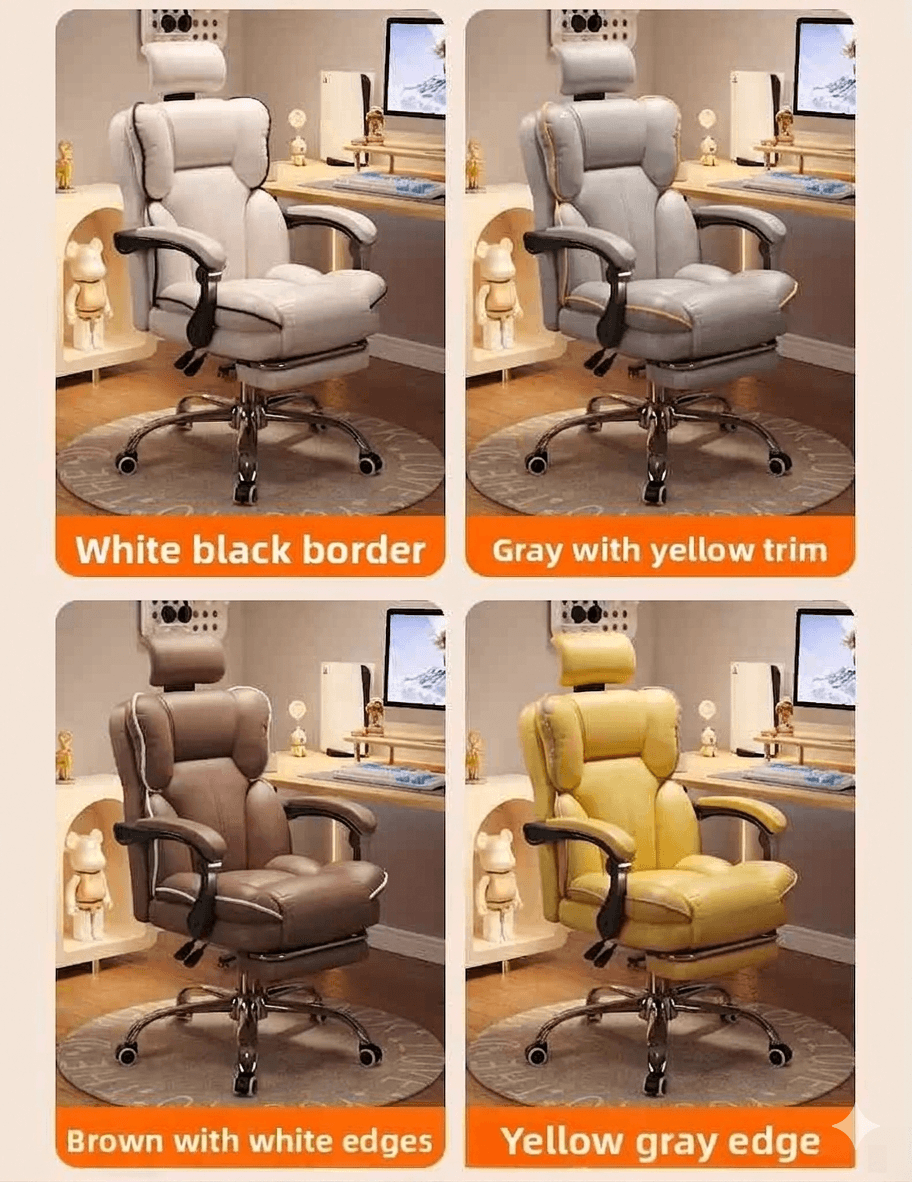 Ergonomic Home Office & E-Sports Chair: Comfortable Swivel Seat for Long Sessions, Gaming, Live Streaming & Study