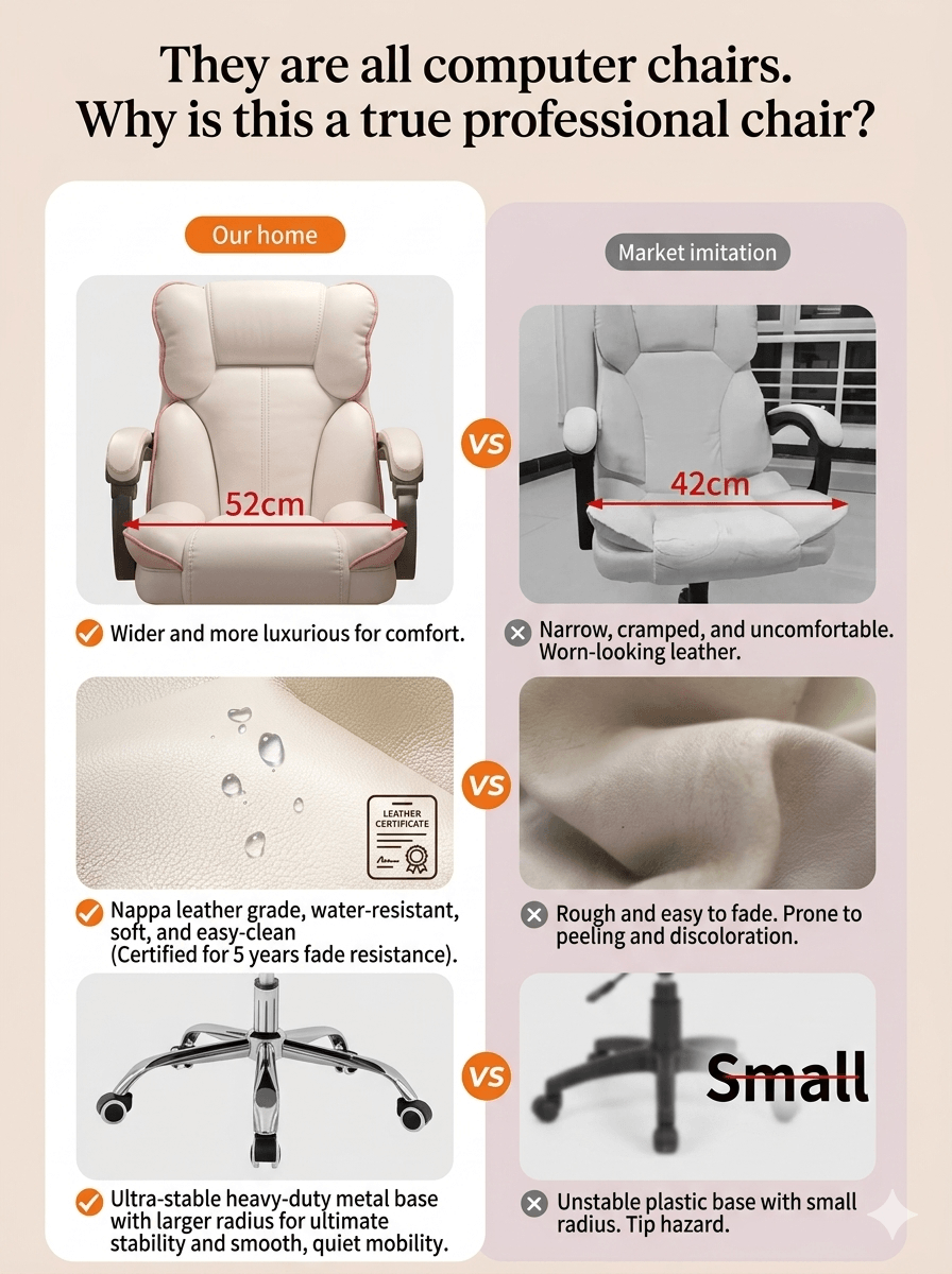 Ergonomic Home Office & E-Sports Chair: Comfortable Swivel Seat for Long Sessions, Gaming, Live Streaming & Study