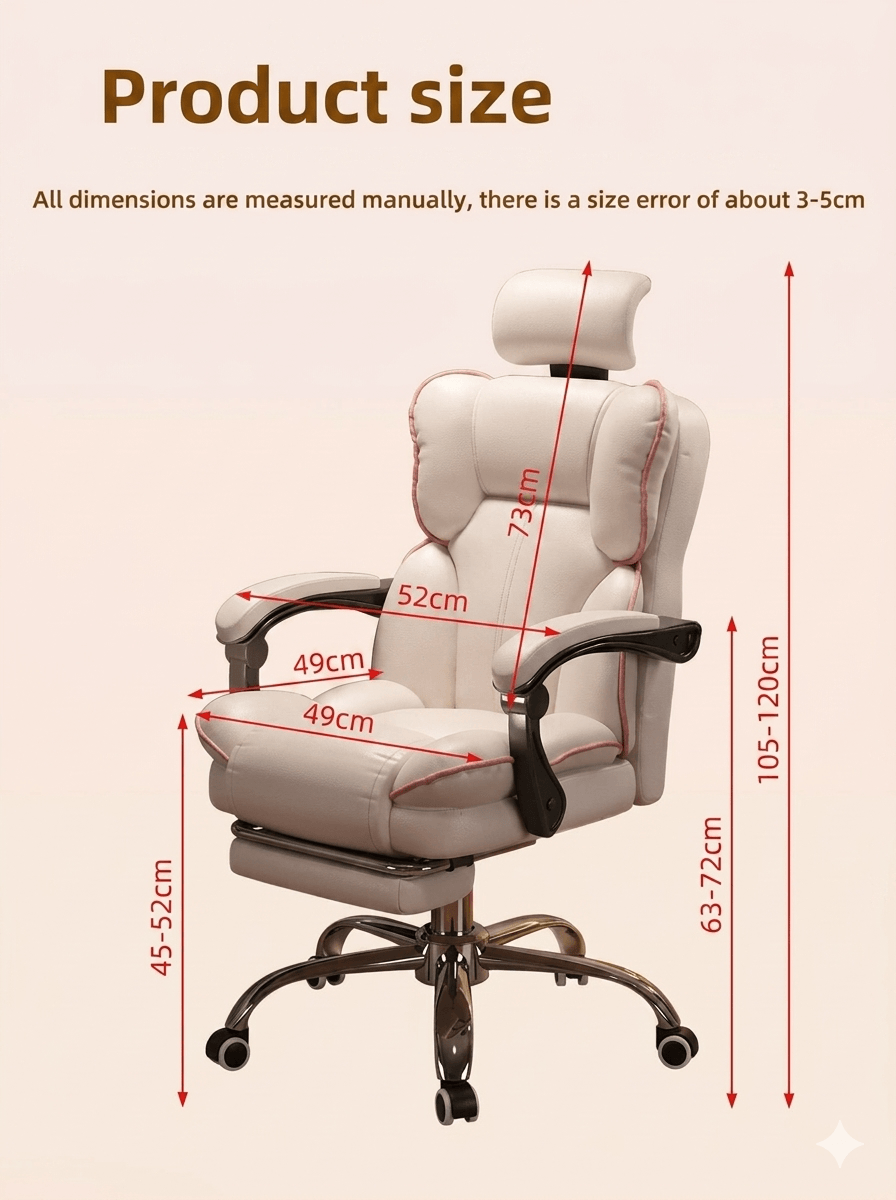Ergonomic Home Office & E-Sports Chair: Comfortable Swivel Seat for Long Sessions, Gaming, Live Streaming & Study