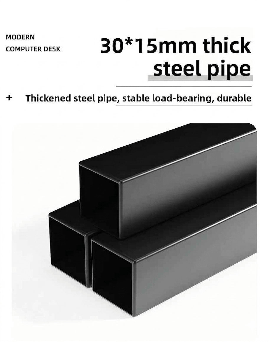Modern Minimalist Integrated Desk & Bookshelf | Sleek Multi-Tier Home Office Workstation