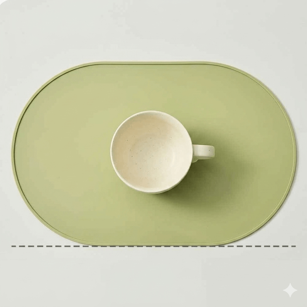 Heat Resistant Silicone Placemats - Waterproof & Stain Resistant Table Mats, Washable, Reusable, and Portable Easy-to-Clean Non-Slip Dining Mats