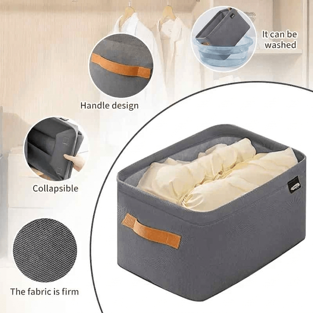 Thickened Wardrobe Clothes Organizer for Jeans & Sweaters | Sturdy Storage Boxes for Closets, Drawers & Cabinets | Foldable Pants Separator & Clothing Containers