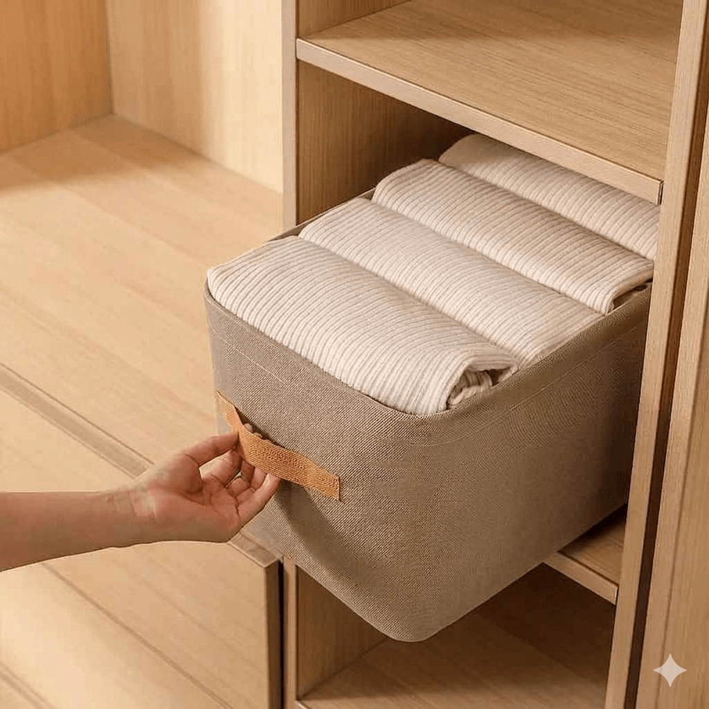 Thickened Wardrobe Clothes Organizer for Jeans & Sweaters | Sturdy Storage Boxes for Closets, Drawers & Cabinets | Foldable Pants Separator & Clothing Containers