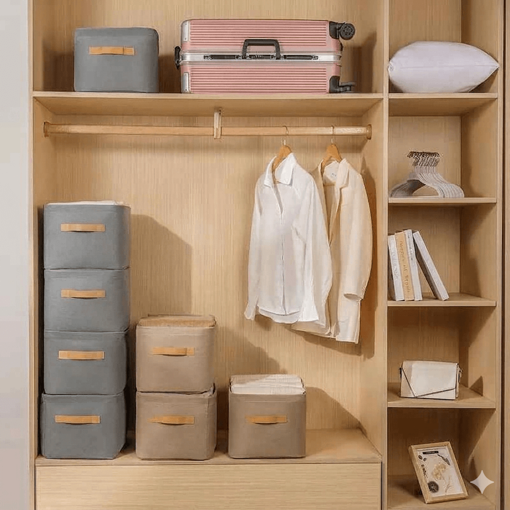 Thickened Wardrobe Clothes Organizer for Jeans & Sweaters | Sturdy Storage Boxes for Closets, Drawers & Cabinets | Foldable Pants Separator & Clothing Containers