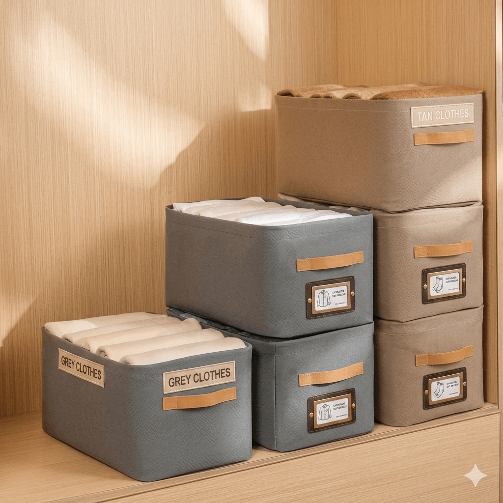 Thickened Wardrobe Clothes Organizer for Jeans & Sweaters | Sturdy Storage Boxes for Closets, Drawers & Cabinets | Foldable Pants Separator & Clothing Containers