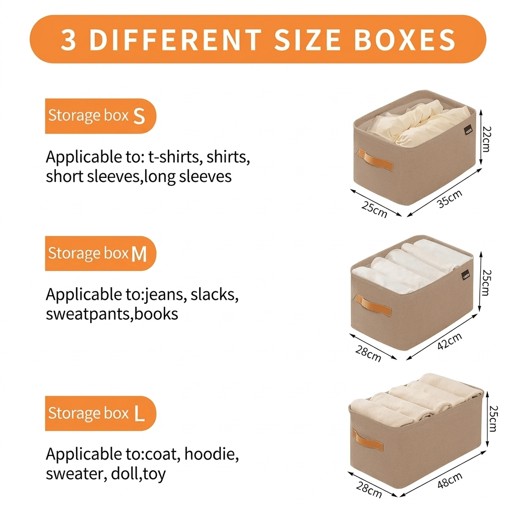 Thickened Wardrobe Clothes Organizer for Jeans & Sweaters | Sturdy Storage Boxes for Closets, Drawers & Cabinets | Foldable Pants Separator & Clothing Containers