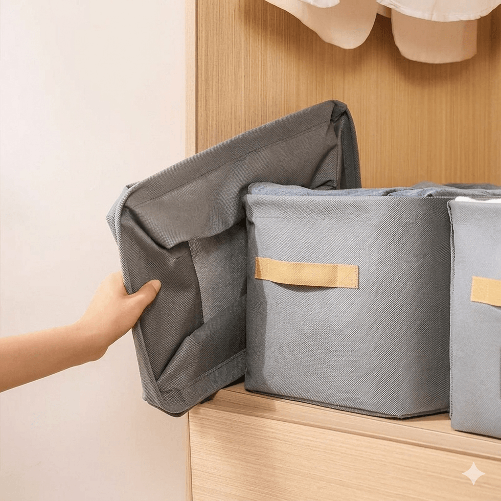 Thickened Wardrobe Clothes Organizer for Jeans & Sweaters | Sturdy Storage Boxes for Closets, Drawers & Cabinets | Foldable Pants Separator & Clothing Containers