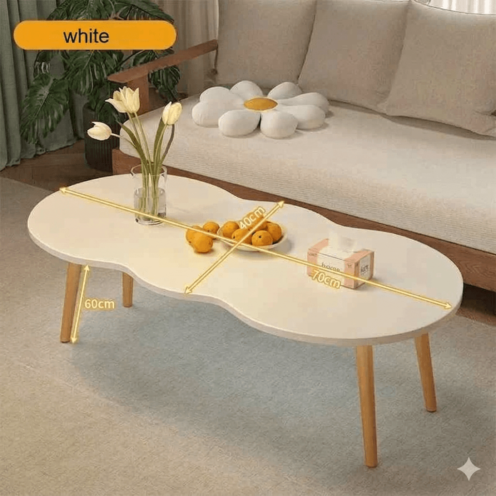 Modern Minimalist Sofa Side Table - Small Round Coffee Table for Apartment Living & Balcony - Sleek End Table for Quiet Luxury Decor