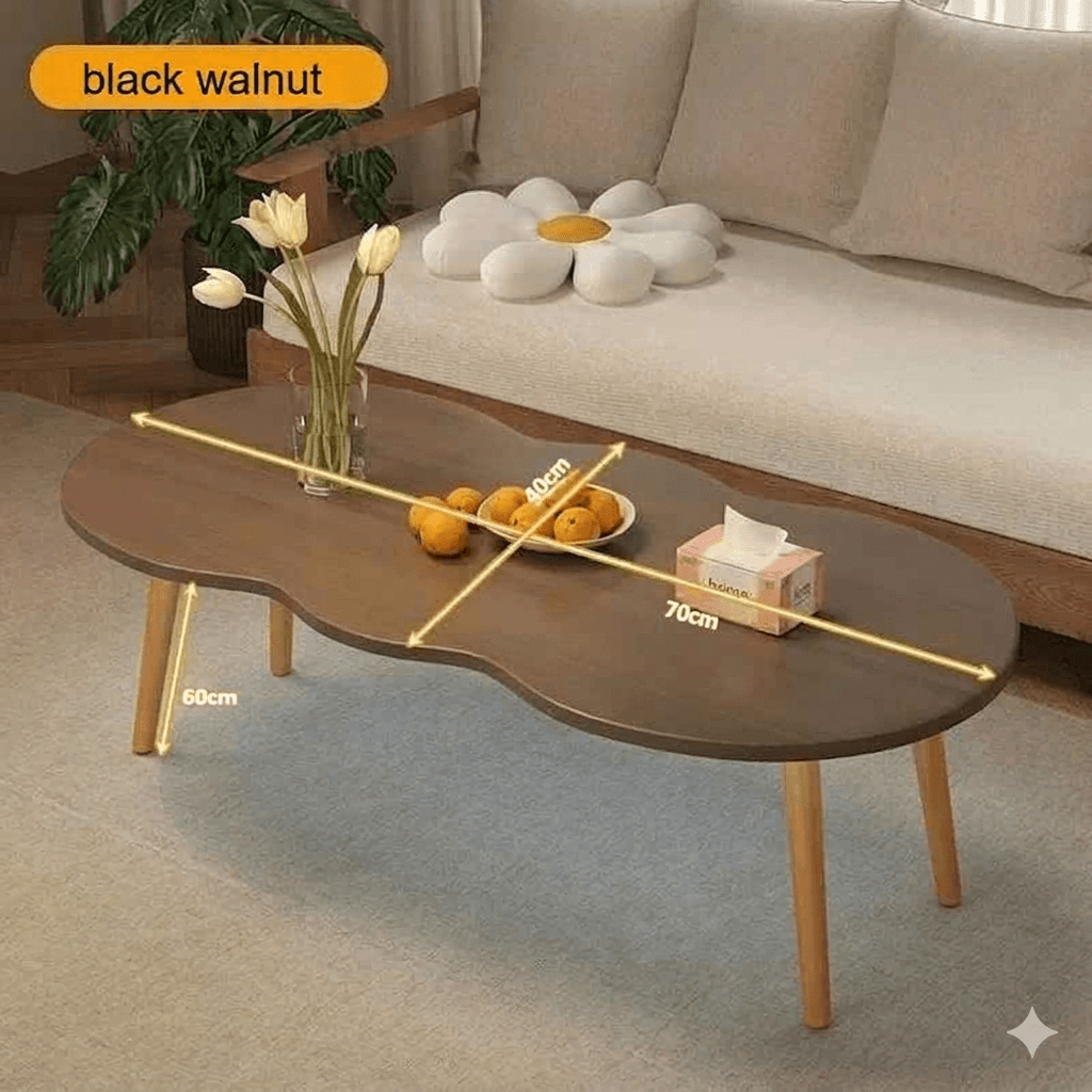 Modern Minimalist Sofa Side Table - Small Round Coffee Table for Apartment Living & Balcony - Sleek End Table for Quiet Luxury Decor