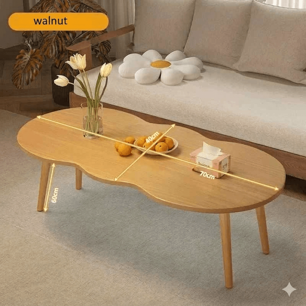 Modern Minimalist Sofa Side Table - Small Round Coffee Table for Apartment Living & Balcony - Sleek End Table for Quiet Luxury Decor
