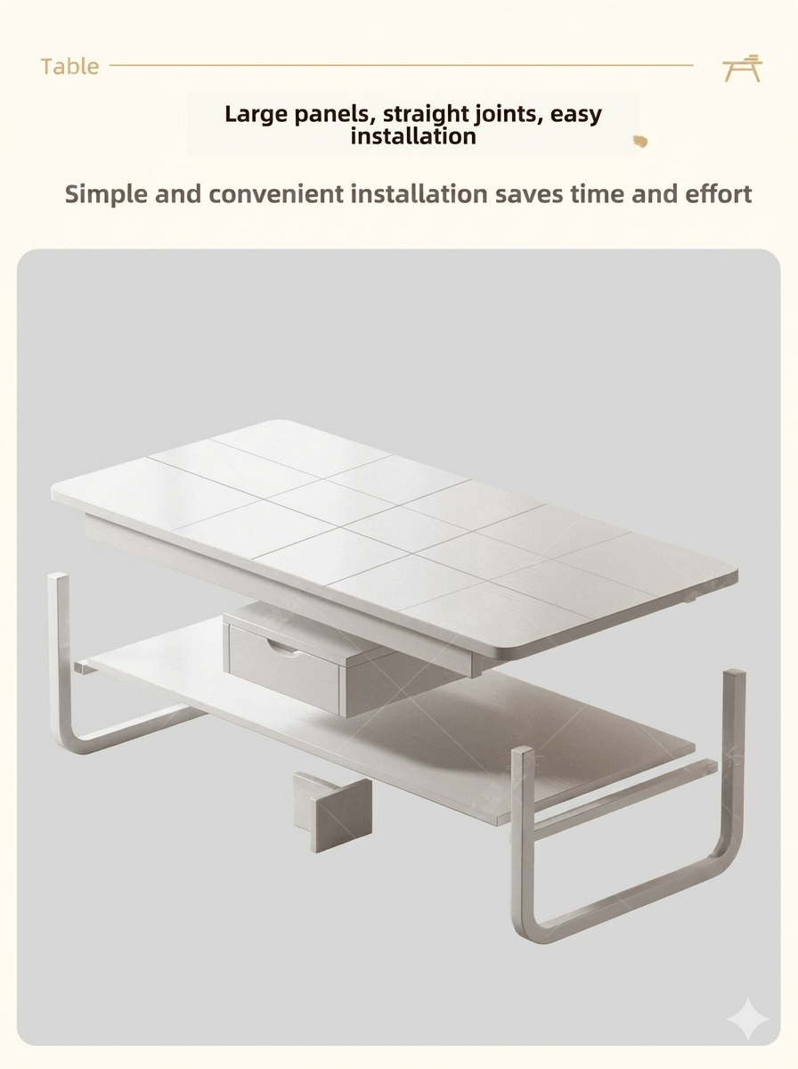 Small Square Coffee Table, Simple Sofa Side End Table, Minimalist Tea Table for Small Apartment